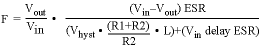 Equation 1: Calculating the switching frequency